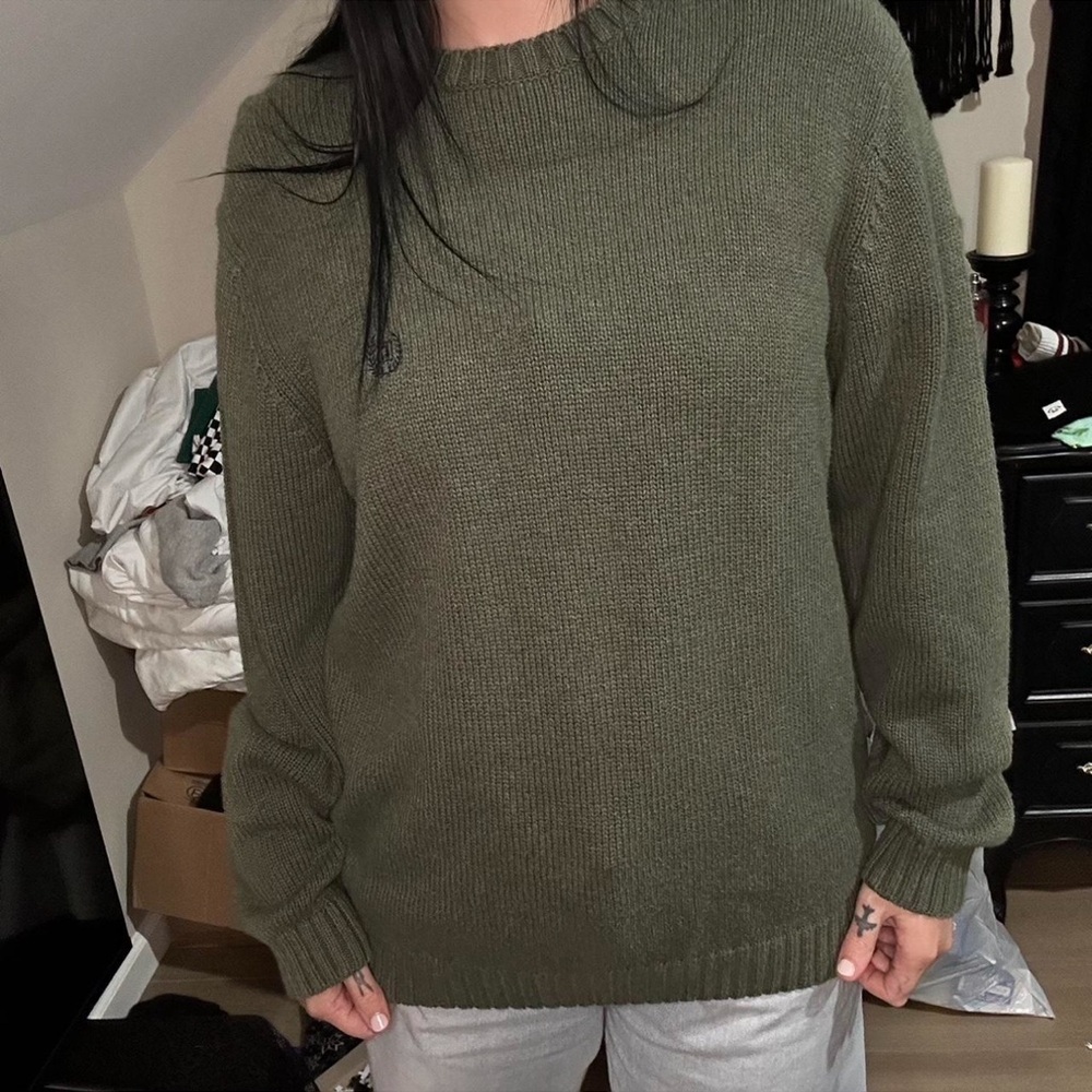 Olive Green Unisex Sweater